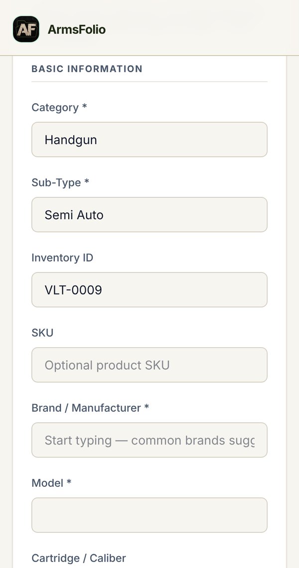 Add form, basic information