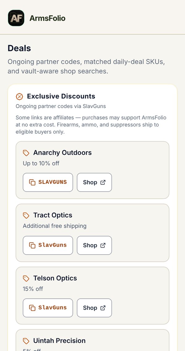 Deals tab