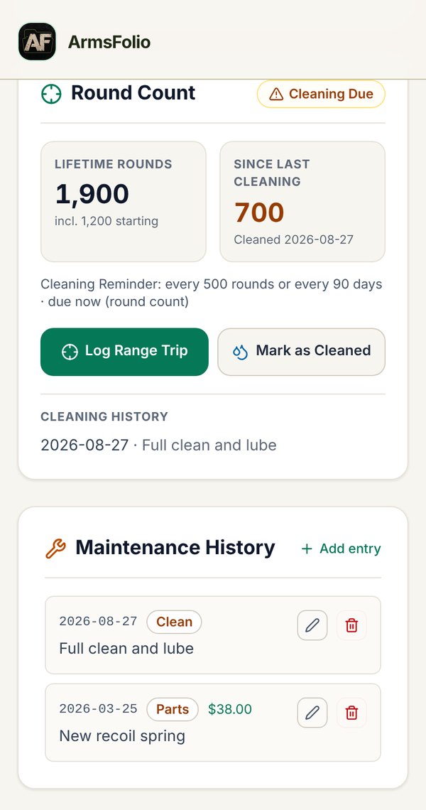 Maintenance history
